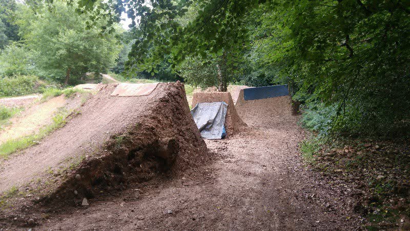 Hodgemoor Woods bike jumps before removal