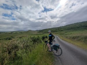 Author on lane between Oban and Taynuilt