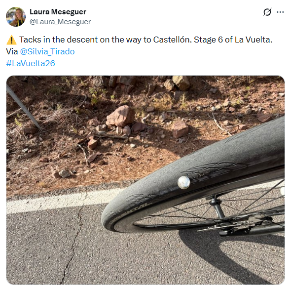 Laura Mesegeur's tack tweet