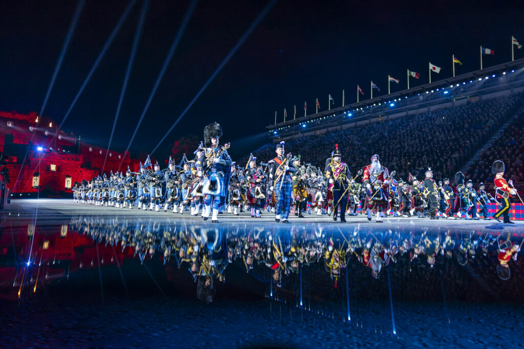 Massed Pipes and Drums (credit The Royal Edinburgh Military Tattoo)