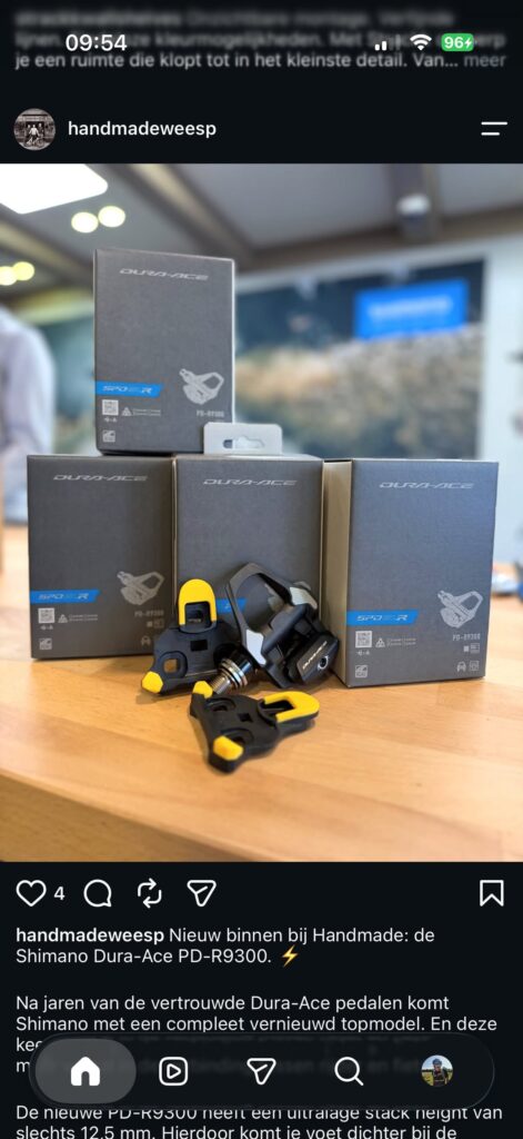 2026 Shimano Dura-Ace PD-R9300 pedals Handmade Weesp Insta post