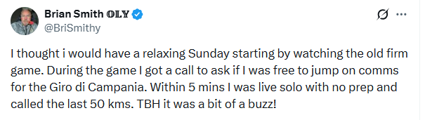 Brian Smith tweet