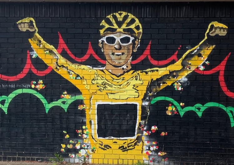 Geraint Thomas Maindy velodrome mural