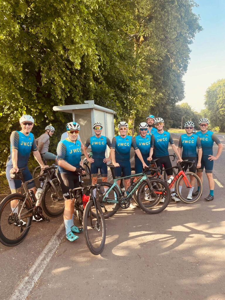 Iain McTavish (front) with his Johnstone Wheelers clubmates