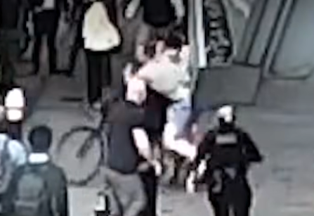 “Well done to the public”: Thief who used angle grinder to steal bike in broad daylight stopped by police… after being tackled by passers-by