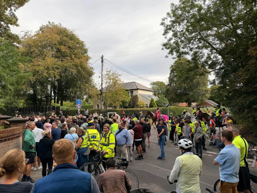 “We all have a right to feel safe”: Cyclists, pedestrians, and horse riders unite to call for “more care and patience” from drivers days after two cyclists killed by hit-and-run motorist