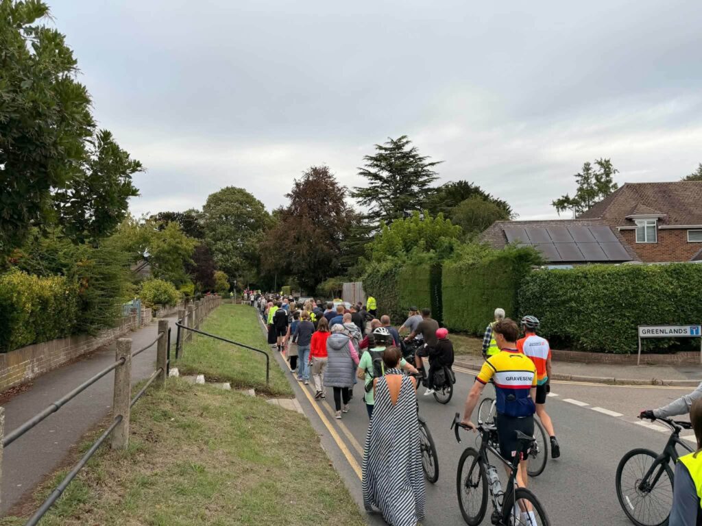 Pass Wide and Slow protest ride, Cobham 2