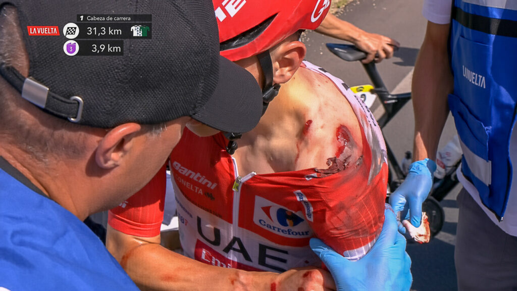 Pogacar crash, 2026 Vuelta