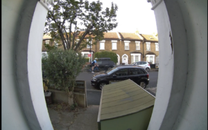Doorbell footage of cyclist later mugged by bikejackers in East Dulwich