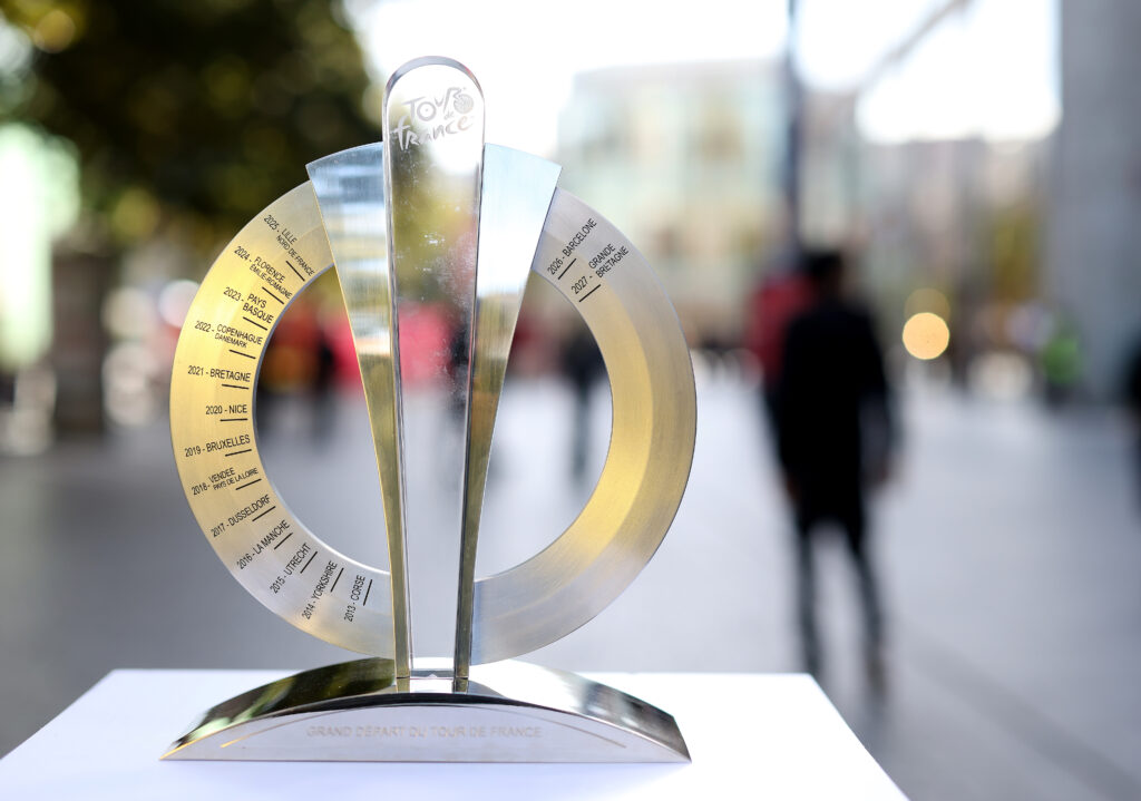 The Tour de France trophy at Liverpool ONE