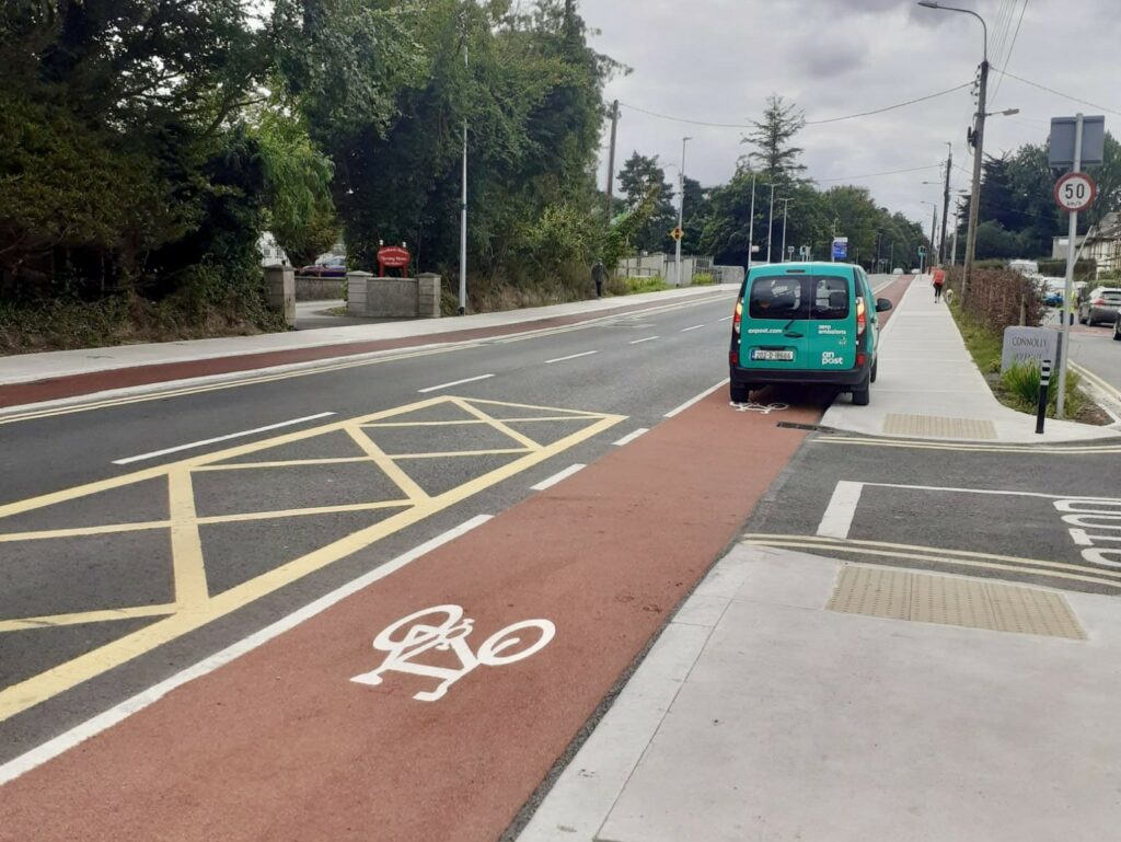 “Massive” cycle lanes “taking over the streets”, claims Irish MP – in town where only 1km of bike paths have been built in a decade