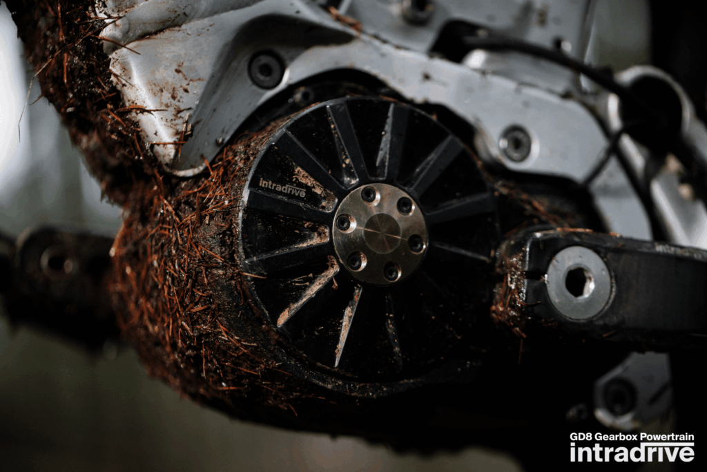 Intradrive’s GD8 pairs eight-speed gearbox shifting with e-MTB assistance