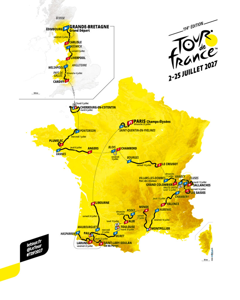 Tour de France 2027 Route map
