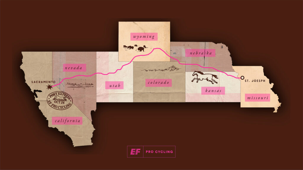Lachlan Morton's Pony Express Map