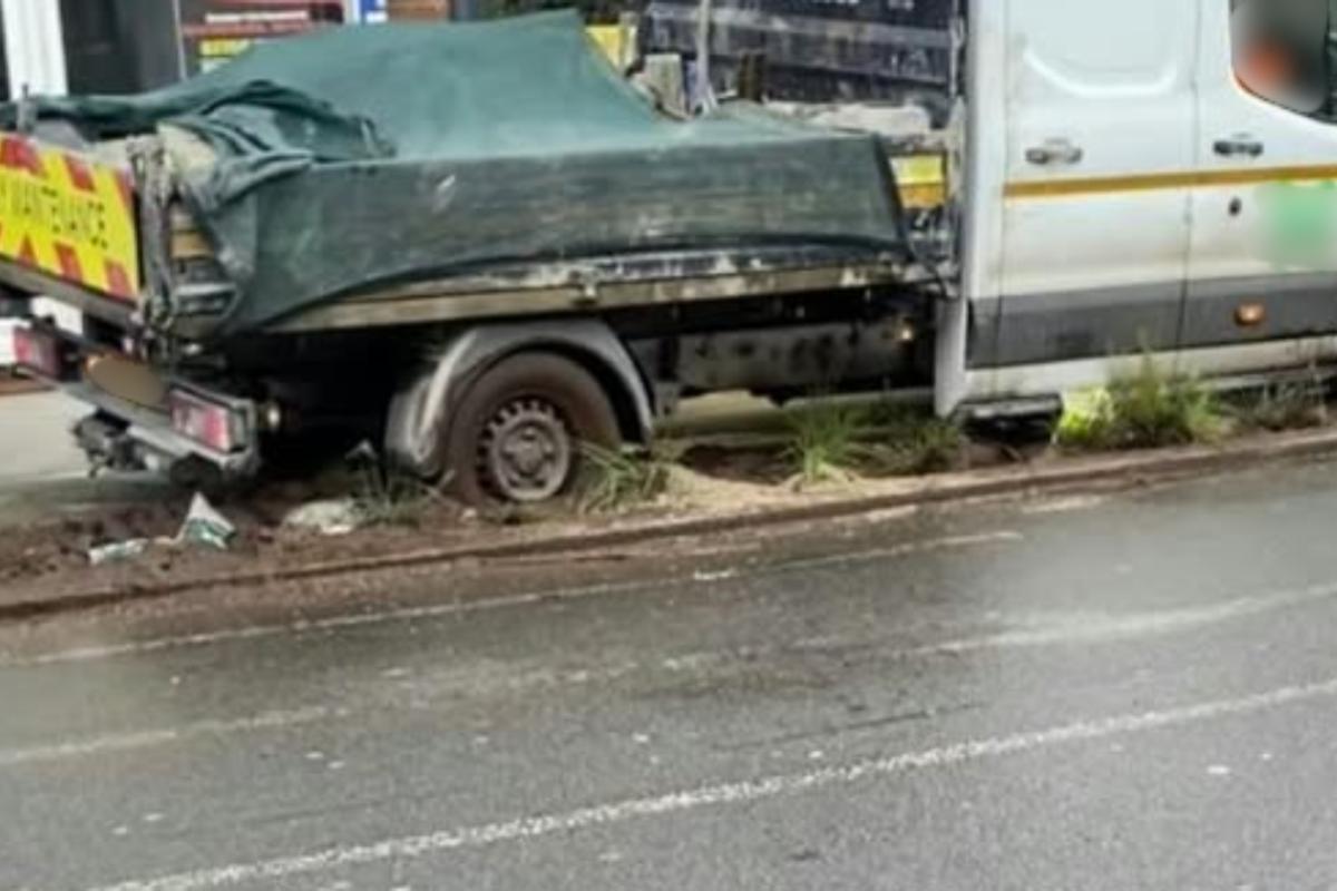 “Disaster” as lorry driver gets stuck in cycle lane planters… on first ...