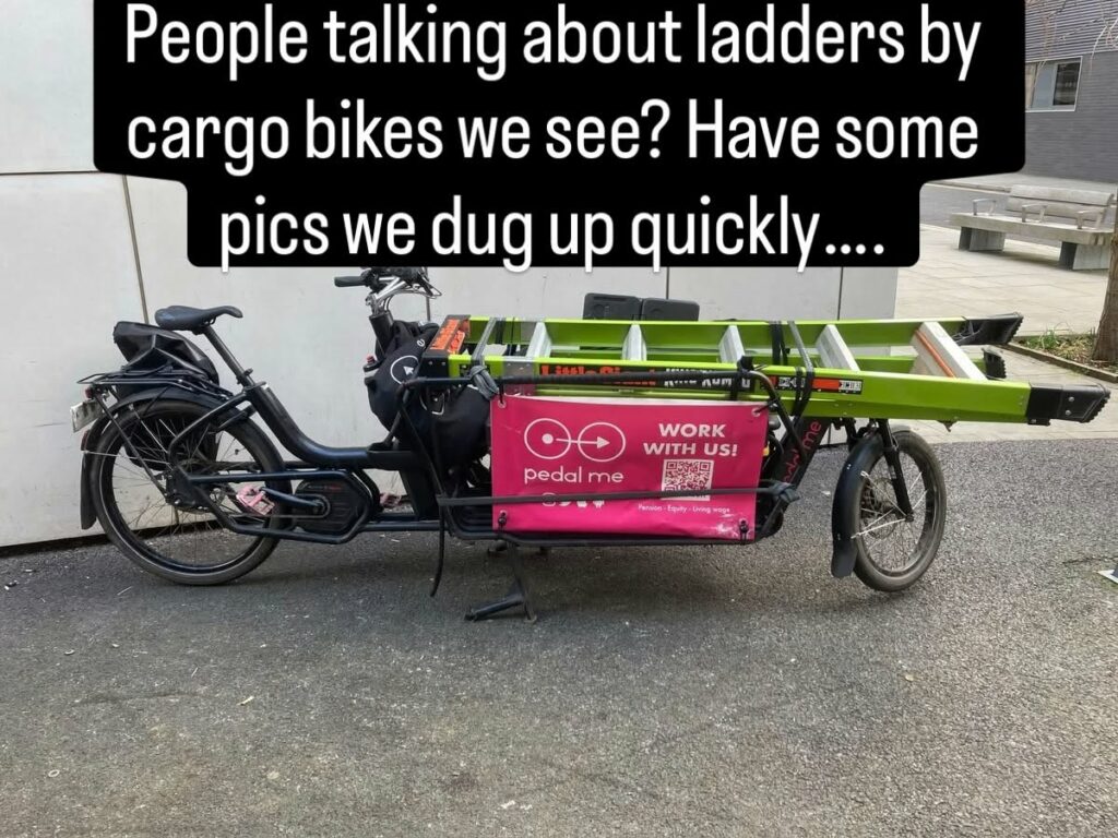 Pedal Me bike with a ladder