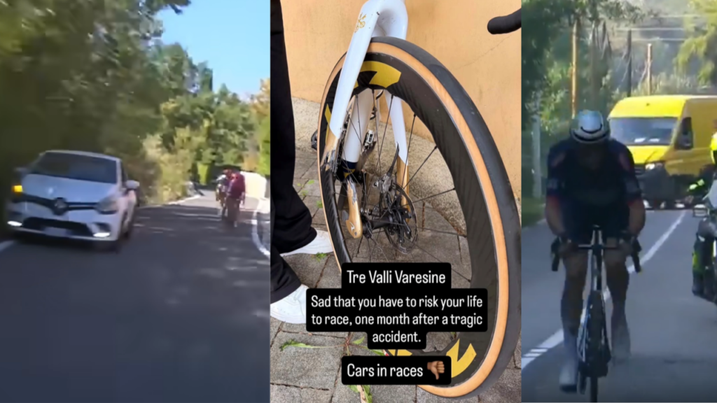 “Sad that you have to risk your life to race”: Riders slam race organisers after spate of vehicle drivers entering course whilst police motorcyclist collides with Tom Pidcock’s teammates