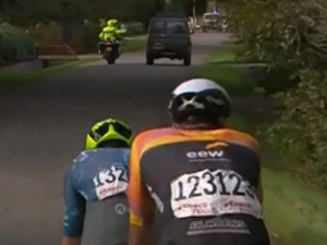 Driver on race course AGAIN days after rider protest; News site criticised for rehashing year old survey on cyclists and red lights… then filming in car; Cyclists offered police film viewing or fine; First GB track worlds medal + more on the live blog
