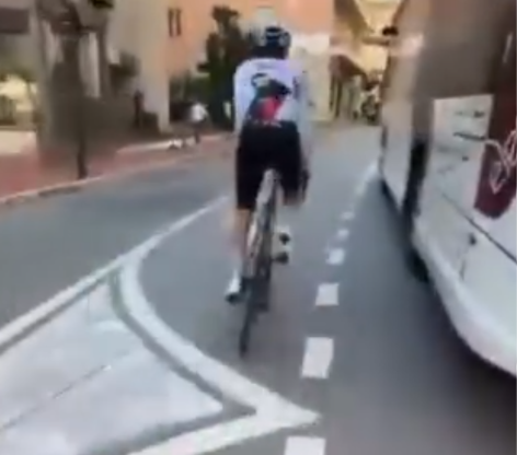 Tadej Pogacar riding in Monaco