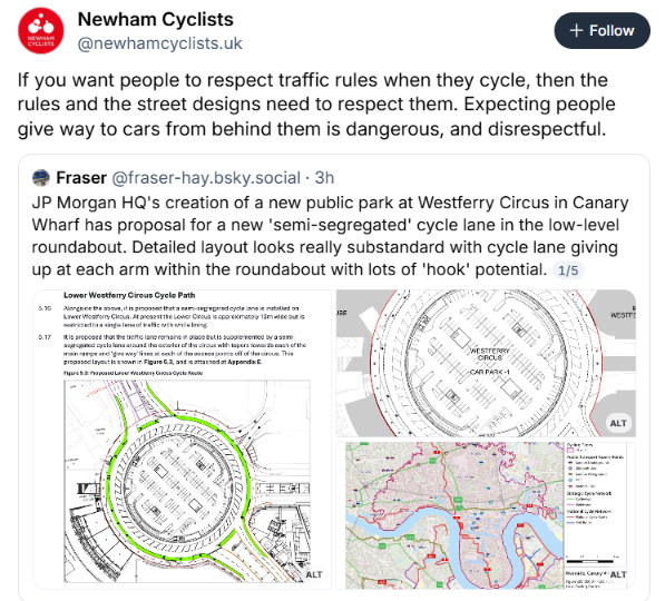 Newham Cyclists Bsky Post