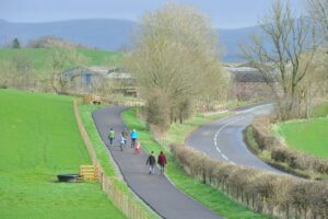 Penpont active travel path next to A702