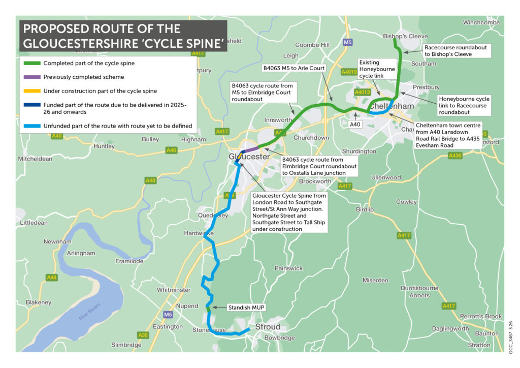 Gloucestershire cycle spine