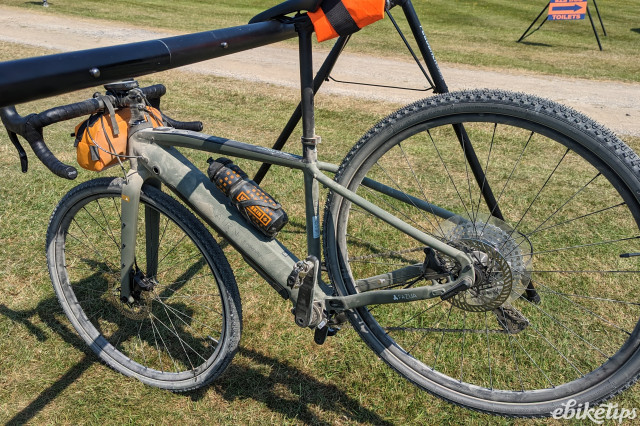 Glorious Gravel bike on stand at finish.jpg