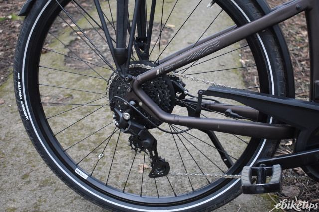 Romet E-Wagant Shimano Cues gearing.jpg
