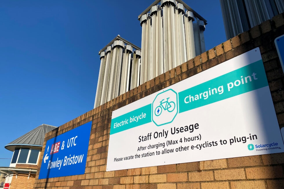 Ashford and St Peter’s Hospitals e-bike charging