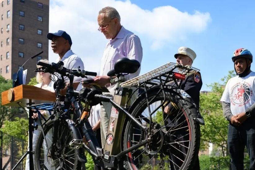 Mayor Eric Adams and Senator Chuck Schumer announce the policy
