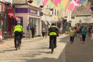 PCSOs on e-bikes (via ITV video)