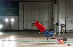 Real-life sequence of a curb impact at the DEKRA Crash Test Center in Neum&uuml;nster, Germany.jpg