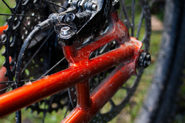 Solid and purposeful brake mount.