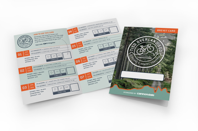 2022 Tiso Overland 500 Scotland's Gravel Traverse brevet card