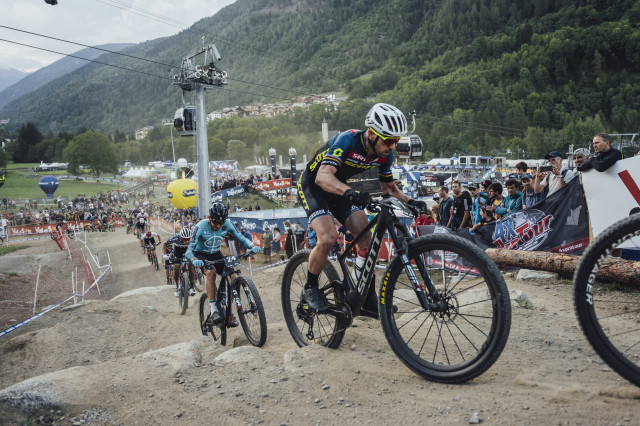 2022 Nino Schurter performs at UCI XCC World Cup in Val di Sole