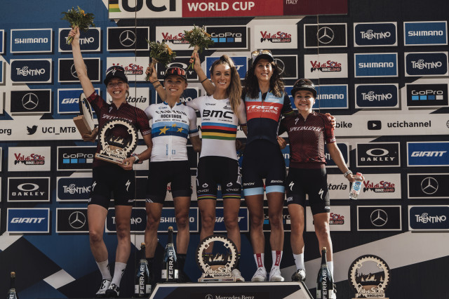 2022 womens xco mtb world cup podium