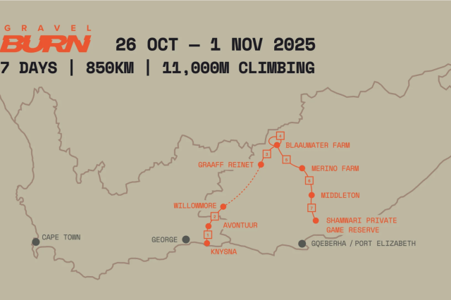 Gravel Burn Stage Race Route Map