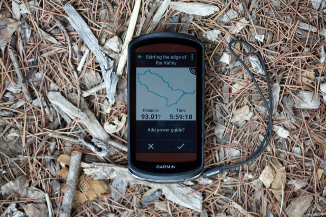 2022 Garmin Edge 1040 Solar map route screen
