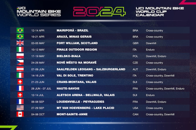 2024 mtb world series calendar