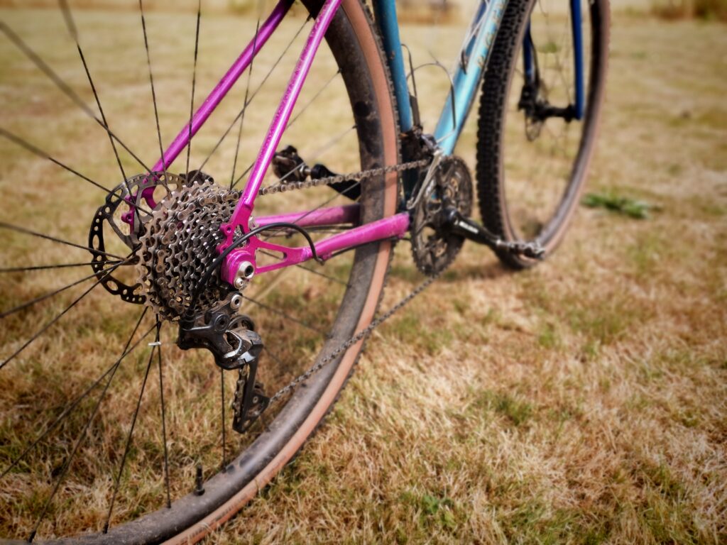 Suvi's custom steel bike drivetrain