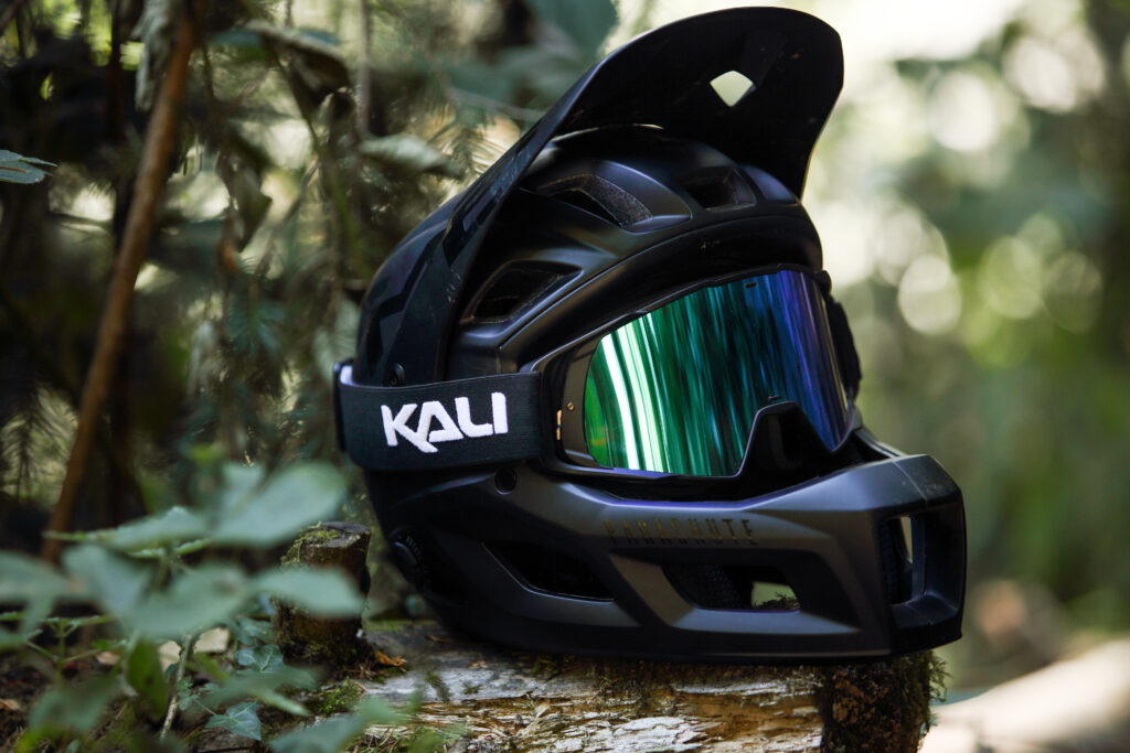 2022 kali protectives trinity goggle on helmet