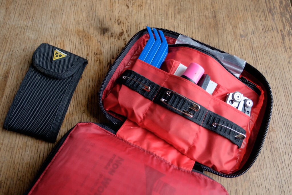 Bikepacking first aid repair kit