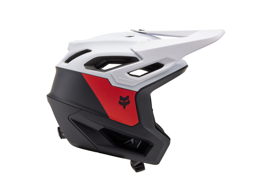 Fox Dropframe Pro helmet Black_White 31460_018_1 side on.jpg
