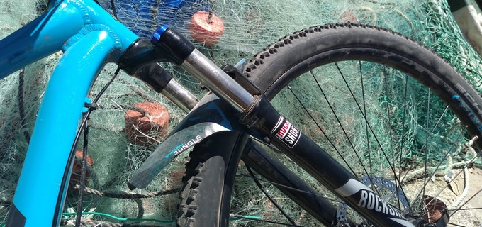 Rideguard fishing net mudguard