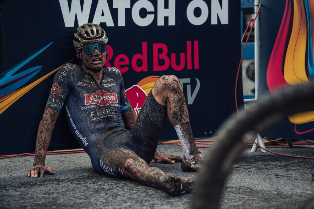 Mathieu Van Der Poel seen at UCI XCC in Nove Mesto na Morave, Czech Republic on May 14, 2021.
