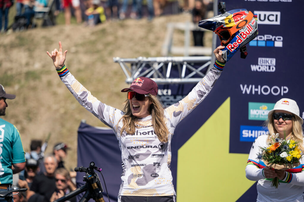 2023 Rachel Atherton downhill worldcup Lenzerheide podium