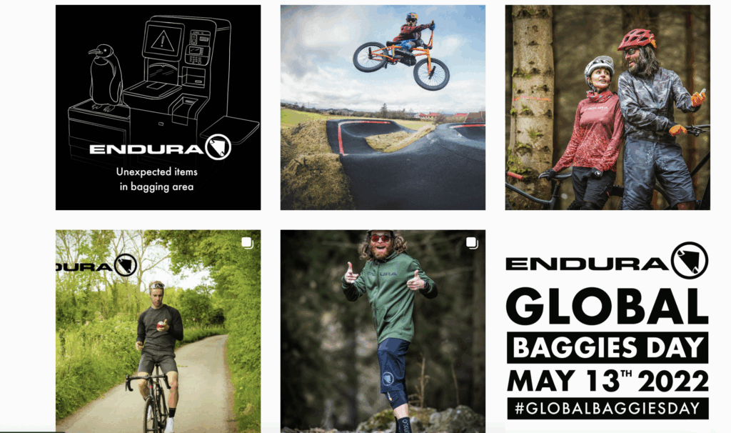 Endura baggies day social media