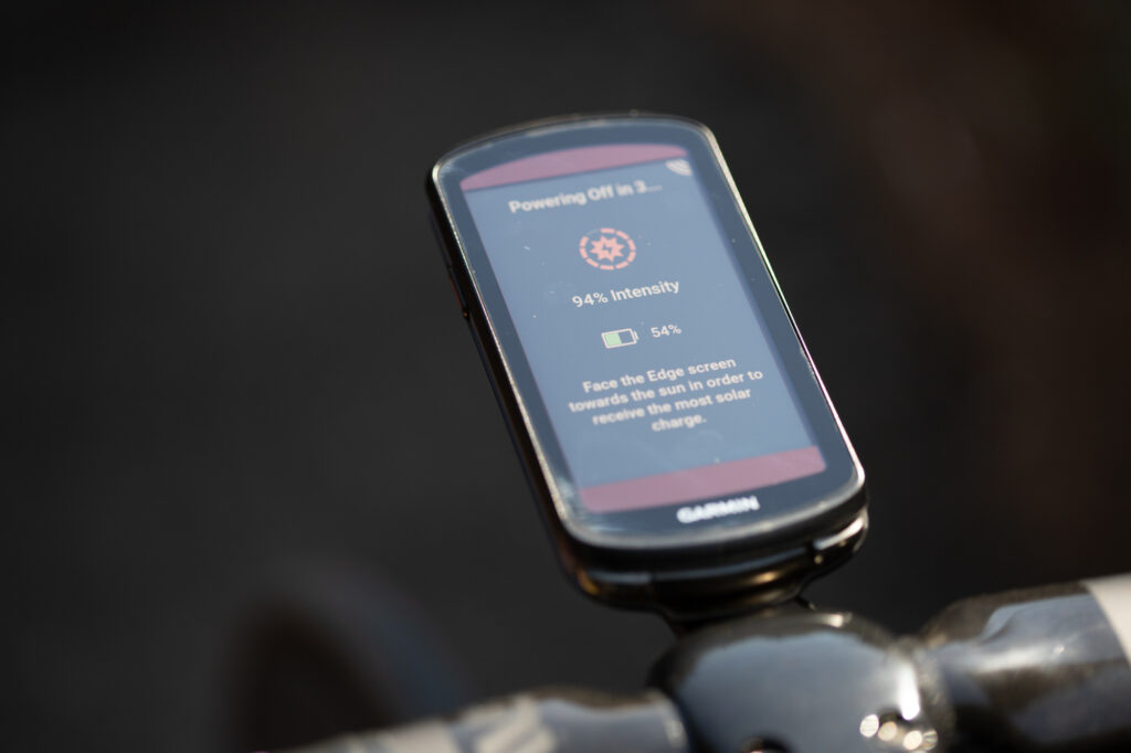 2022 Garmin Edge 1040 Solar battery screen