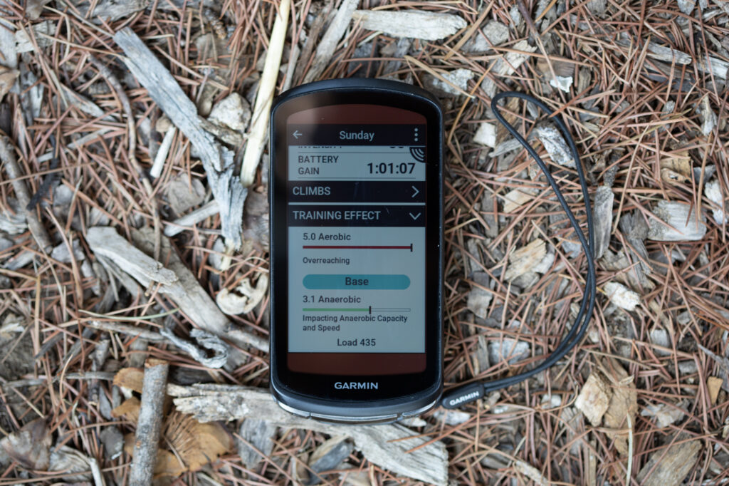 2022 Garmin Edge 1040 Solar training data
