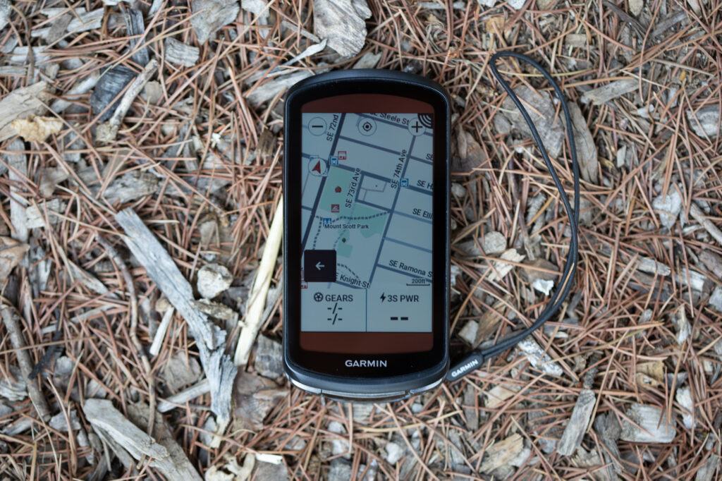 2022 Garmin Edge 1040 Solar map navigation screen